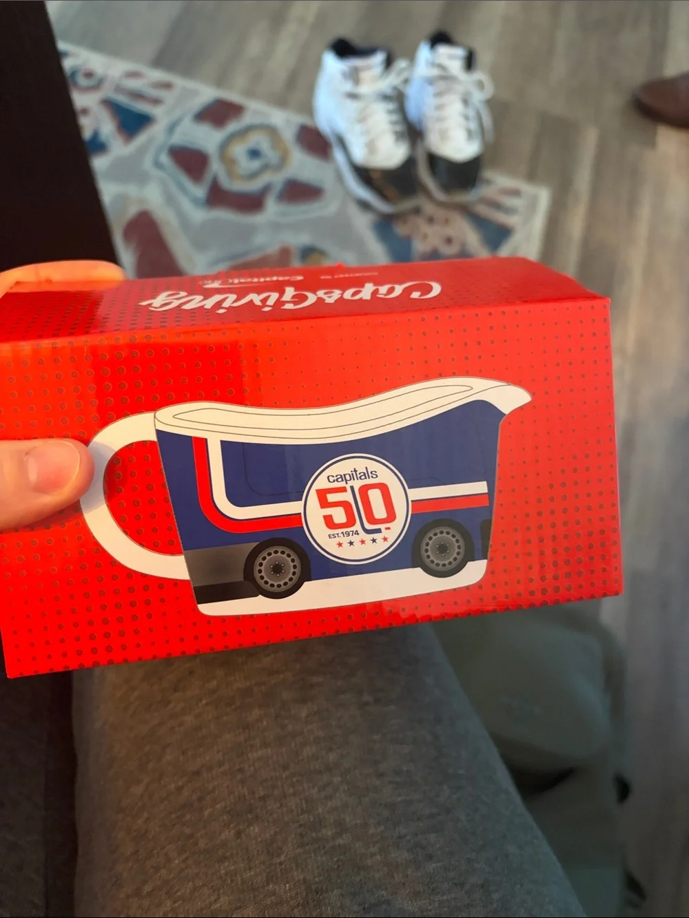 Washington Capitals 50th Anniversary Blue and Red gravy boat - Official